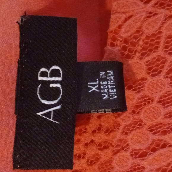 AGB SZ XL Women's Lace Design Pleated Tank Style Blouse - Picture 13 of 14